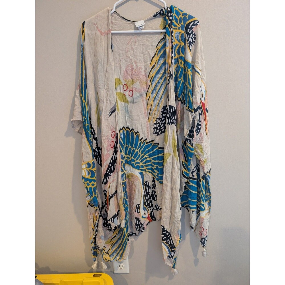 Sonoma Top Women Butterfly Floral Open Front Short Sleeve Casual Cardigan Fairy